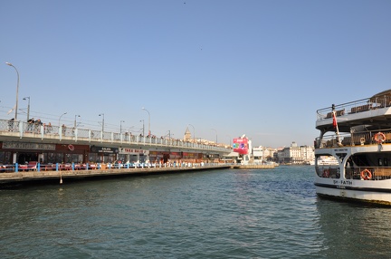 Galata Bridge - Fish Restaurants - Direction to New Istanbul1
